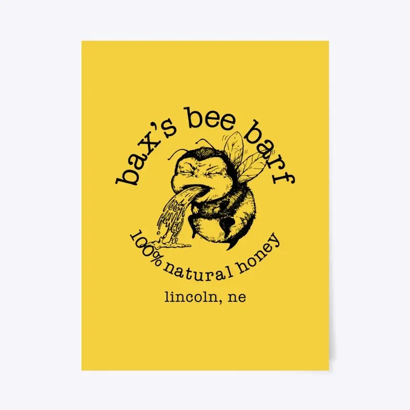 Bee Barf Accessories Black Print