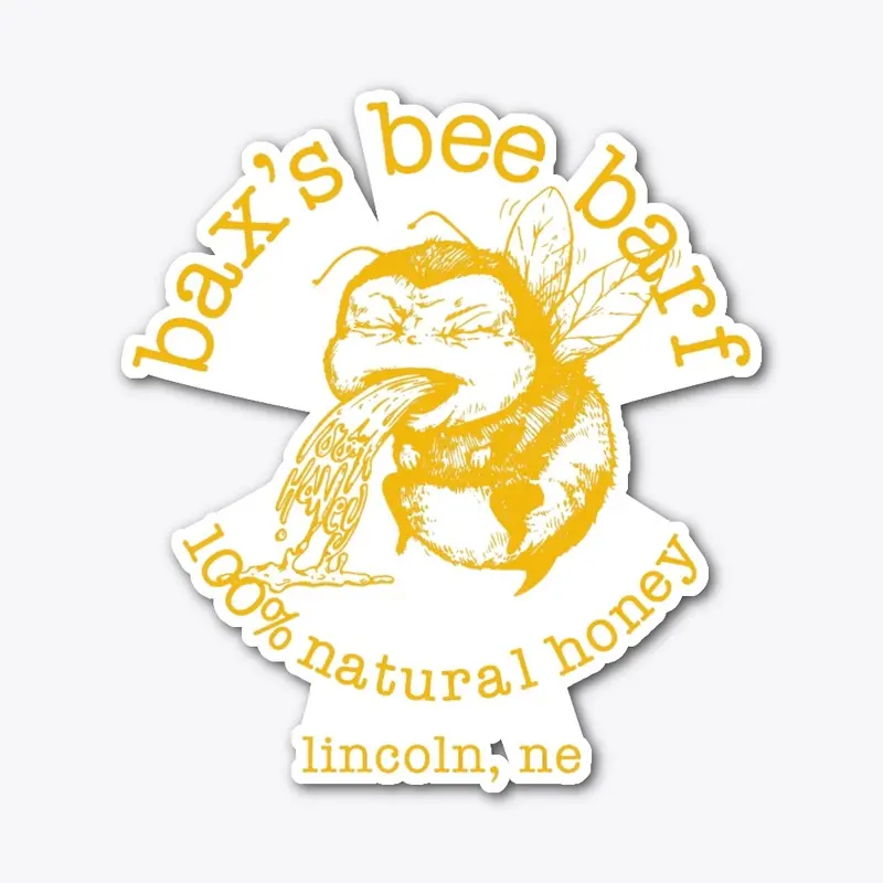 Bee Barf Gold Print